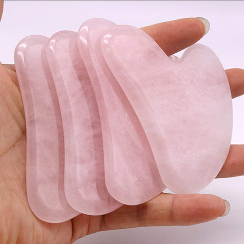 Pink Gua Sha Tools Guasha Tool for Face Skincare Facial Body Acupuncture Relieve Muscle Tensions Reduce Puffiness Festive Gifts